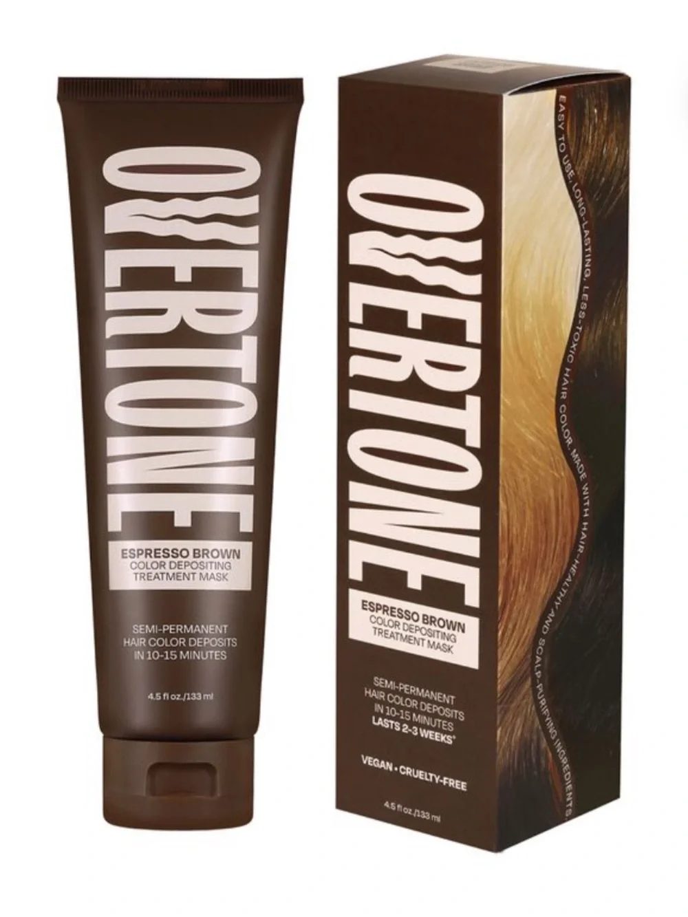 Overtone Espresso Brown Color-Depositing Hair Treatment Mask - Brown - Picture 1 of 9